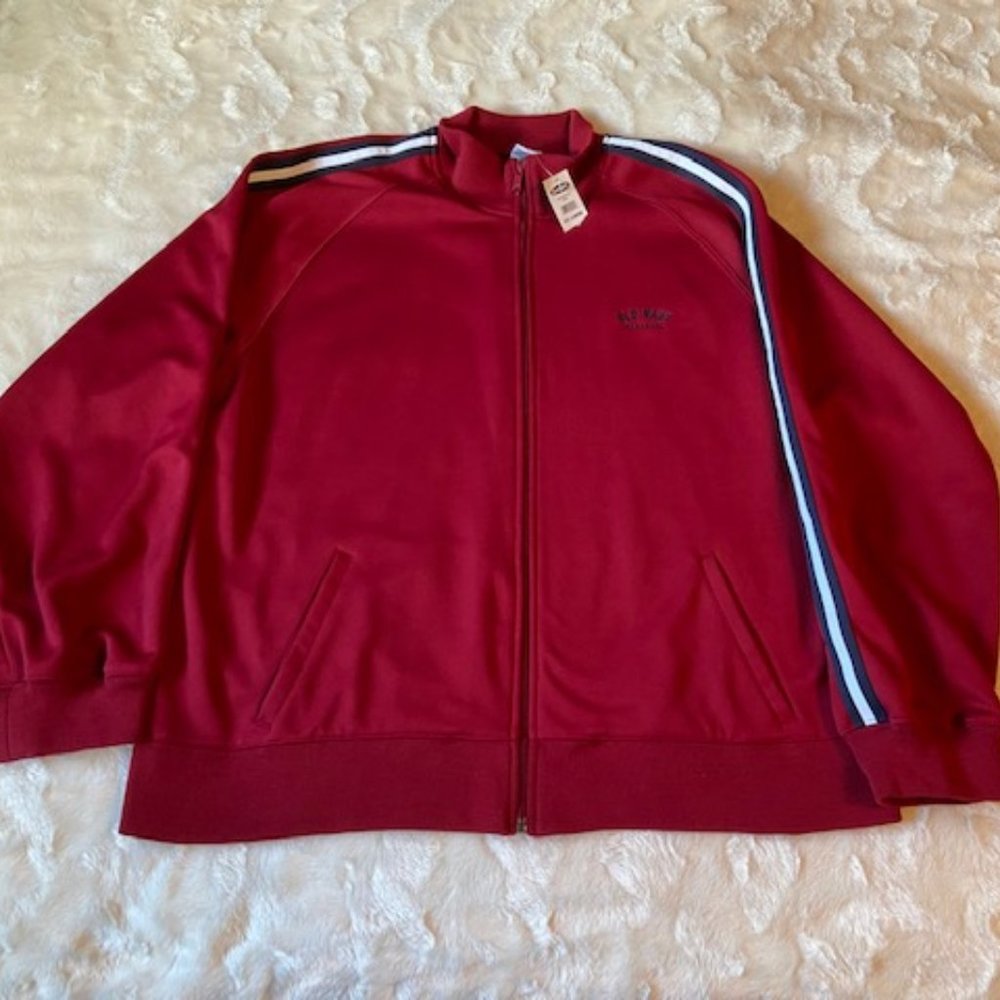 Old Navy Athletic Track Jacket Red  Mens Size XXL NWT